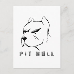 Pitbull draw postcard
