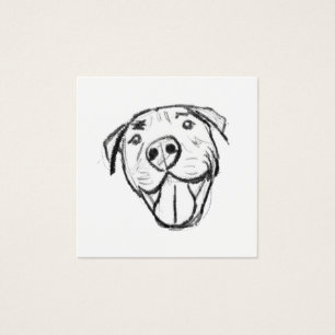pitbull drawing simple dog lovers black white
