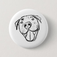 pitbull drawing simple dog lovers black white