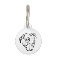 pitbull drawing simple dog lovers black white