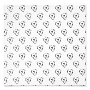 pitbull drawing simple dog lovers black white photo print