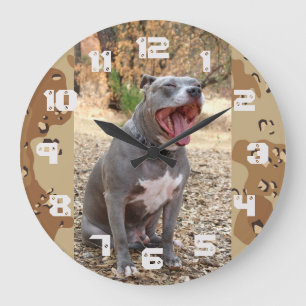 Pitbull Drill Sergeant Wall Clock