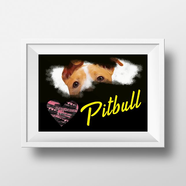 Pitbull Eyes Solid Color Poster (Creator Uploaded)