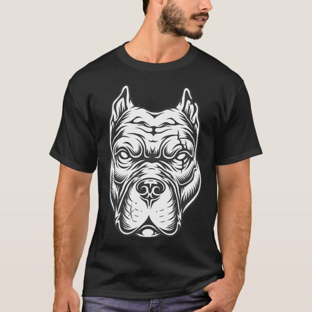 Pitbull Face Classic T-Shirt (Front)