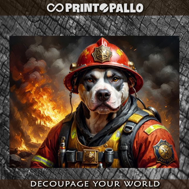 Pitbull Firefighter -  Tissue Paper (Creator Uploaded)