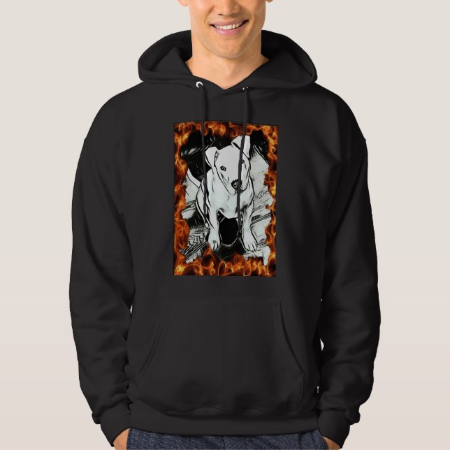 Pitbull Flames Hoodie (Front)