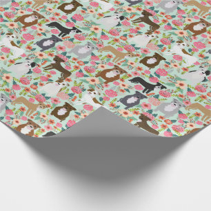 Pitbull Florals Gift Wrap