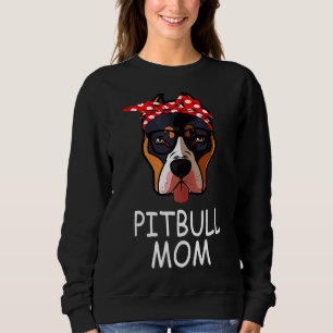 Pitbull Funny Dog Mum Sunglasses Bandanna Sweatshirt