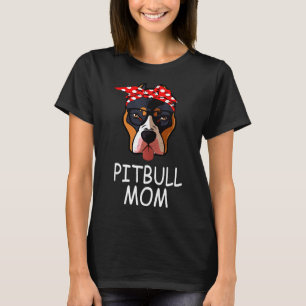 Pitbull Funny Dog Mum Sunglasses Bandanna T-Shirt