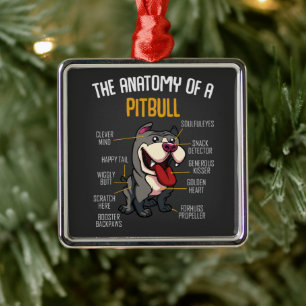 Pitbull Funny  Metal Ornament