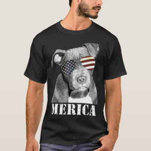 Pitbull Funny Patriotic Dog Pit Bull Gift Usa Sun T-Shirt