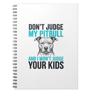 Pitbull Funny Quote Vintage Engraving Dog Design_1 Notebook