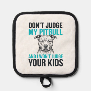 Pitbull Funny Quote Vintage Engraving Dog Design_1 Pot Holder