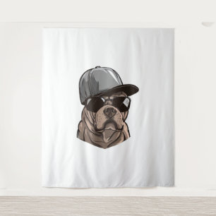 Pitbull Gangster Tapestry