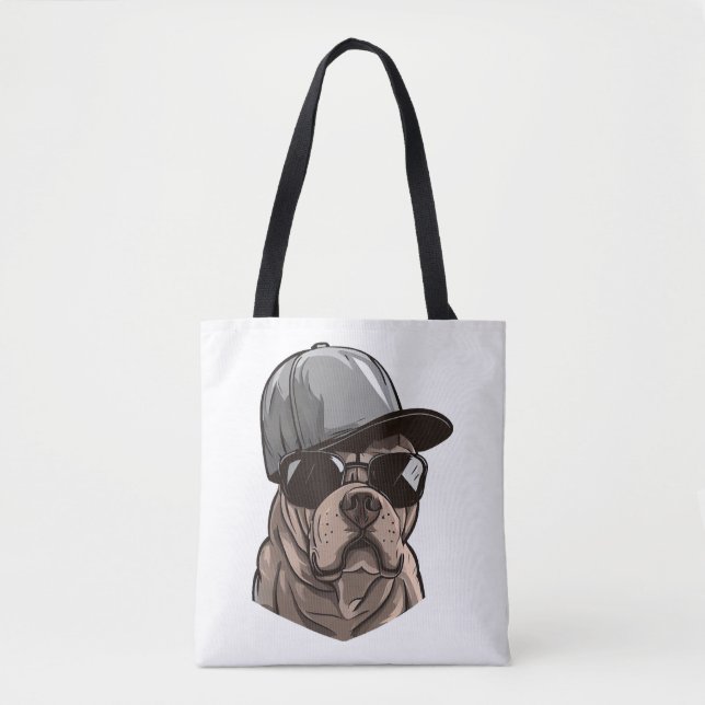 Pitbull Gangster Tote Bag (Front)