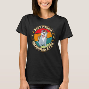 Pitbull Grandma Pawma Dog Grandparents Grand Maw T-Shirt