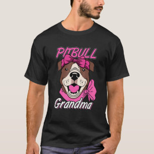 Pitbull Grandma Pittie Dog  Mum  Mother's Day Cute T-Shirt