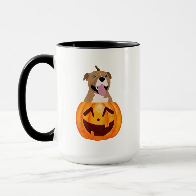 Pitbull Halloween   Coffee Mug (Left)