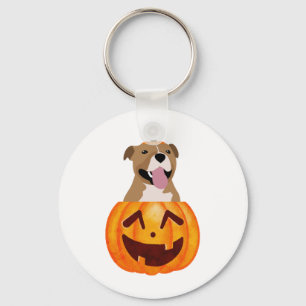Pitbull Halloween  Key Ring
