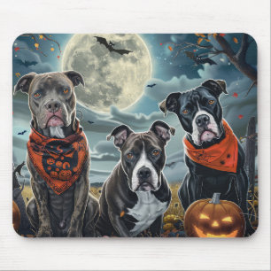 Pitbull Halloween Spooky Mouse Pad