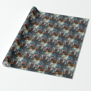 Pitbull Halloween Spooky Wrapping Paper