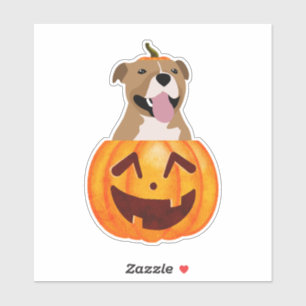 Pitbull Halloween Sticker