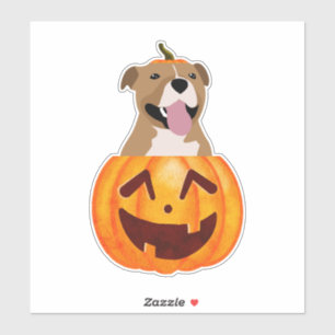 Pitbull Halloween Sticker