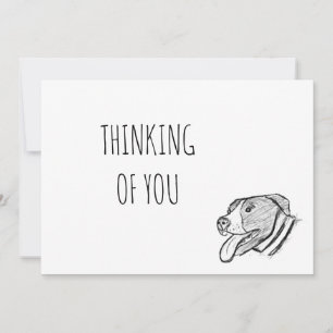 pitbull hand drawn photo dog animal lover CARD