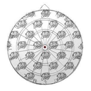 pitbull hand drawn photo dog animal lover  dartboard