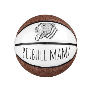 pitbull hand drawn photo dog animal lover  mini basketball