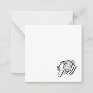 pitbull hand drawn photo dog animal lover poster card