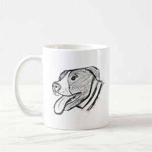 pitbull hand drawn photo dog animal lover poster t coffee mug