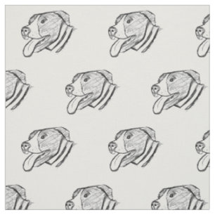 pitbull hand drawn photo dog animal lover simple fabric