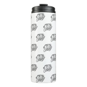 pitbull hand drawn photo dog animal lover  thermal tumbler