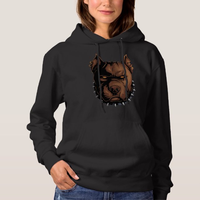 Pitbull Head Hoodie (Front)
