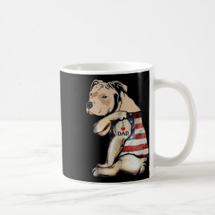 Pitbull I Love Dad Tattoo Fathers Day Coffee Mug