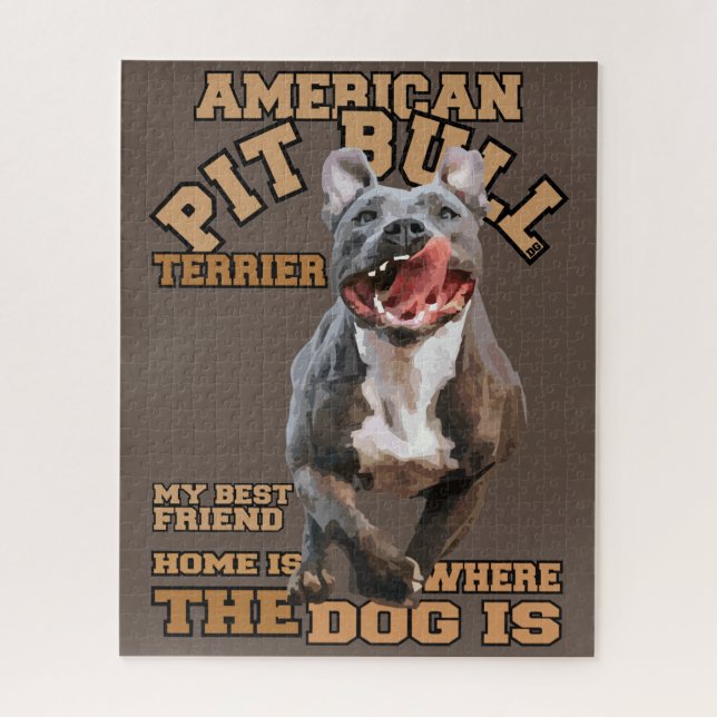 Pitbull - I love Dogs  Jigsaw Puzzle (Vertical)