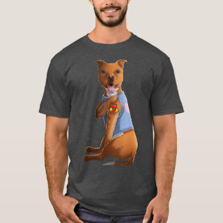 Pitbull I Love Mom Tattoo Dog  Funny Mothers Day G T-Shirt