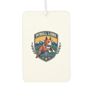 Pitbull Lions Vintage Mascot Sports Badge Vector D Car Air Freshener