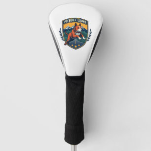 Pitbull Lions Vintage Mascot Sports Badge Vector D Golf Head Cover