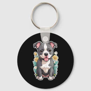 Pitbull Lives Sticker Key Ring