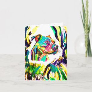 Pitbull Love  blank greeting card