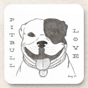 Pitbull Love Coasters - Set of 6