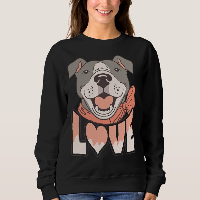 Pitbull Love Fitted Sweatshirt (Front)