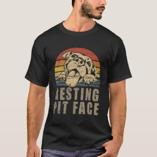 Pitbull Love I Love My Pit Resting Pit Face T-Shirt