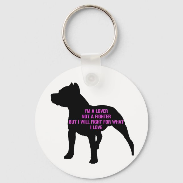 Pitbull Love Key Ring (Front)