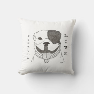 Pitbull Love Pillow - Black