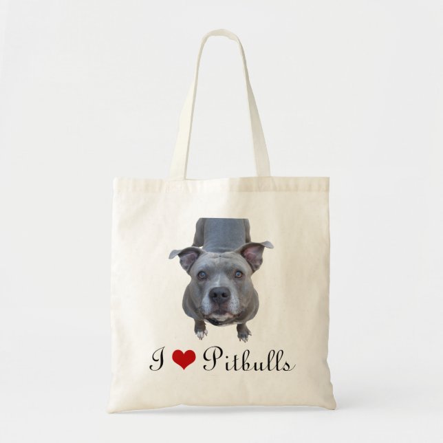 Pitbull Love Pitbulls Tote Bag (Front)