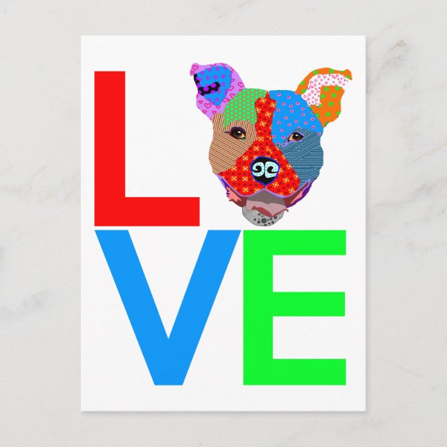 Pitbull Love Postcard (Front)