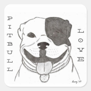 Pitbull Love Stickers - Set of 20